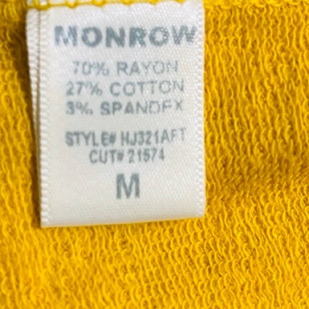 Monrow SuperSoft Long Sleeve Full Zip Lounge Spicy Mustard Medium NWT - Picture 6 of 6